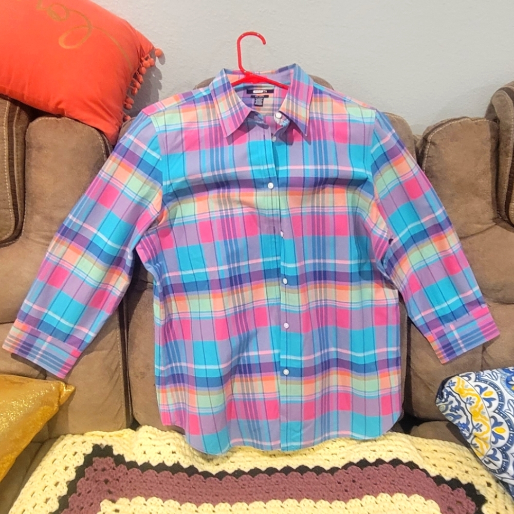 Chaps Ralph Lauren Ladies No Iron shirt size XL